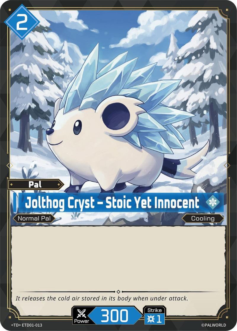 Image for Jolthog Cryst - Stoic Yet Innocent (ETD01-013) (TD01) - Palworld OFFICIAL CARD GAME