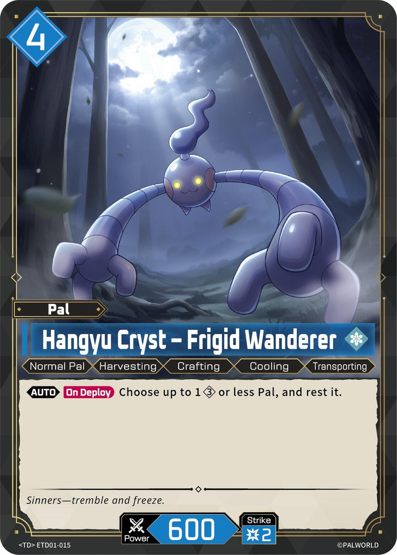 Image for Hangyu Cryst - Frigid Wanderer (ETD01-015) (TD01) - Palworld OFFICIAL CARD GAME