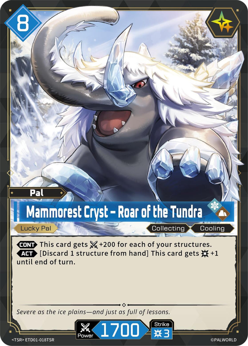 Image for Mammorest Cryst - Roar of the Tundra (TSR) (ETD01-018TSR) (TD01) - Palworld OFFICIAL CARD GAME