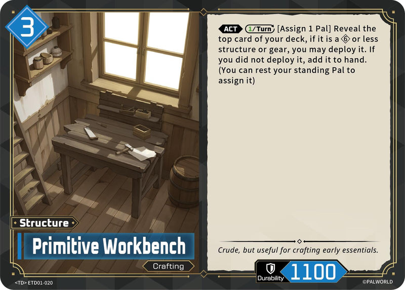 Image for Primitive Workbench (ETD01-020) (TD01) - Palworld OFFICIAL CARD GAME
