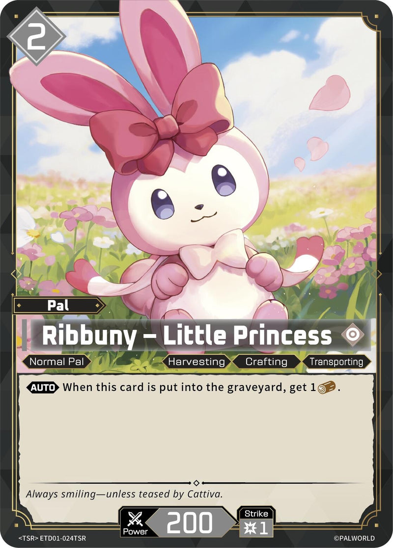 Image for Ribbuny - Little Princess (TSR) (ETD01-024TSR) (TD01) - Palworld OFFICIAL CARD GAME
