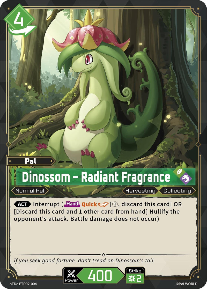 Image for Dinossom - Radiant Fragrance (ETD02-004) (TD02) - Palworld OFFICIAL CARD GAME
