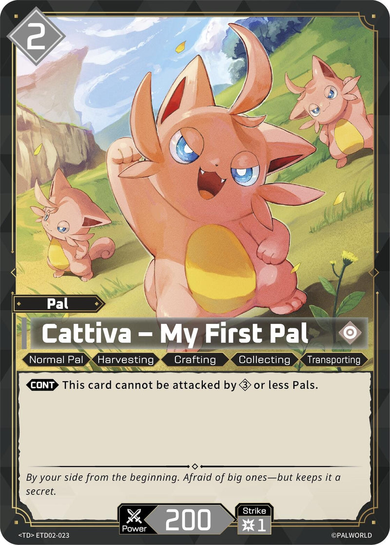 Image for Cattiva - My First Pal (ETD02-023) (TD02) - Palworld OFFICIAL CARD GAME
