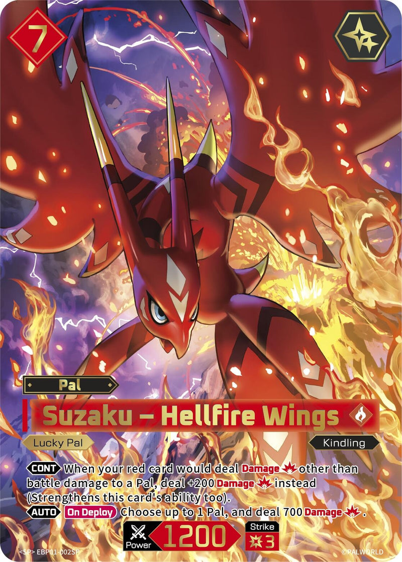 Image for Suzaku - Hellfire Wings (SP) (EBP01-002SP) (BP01) - Palworld OFFICIAL CARD GAME