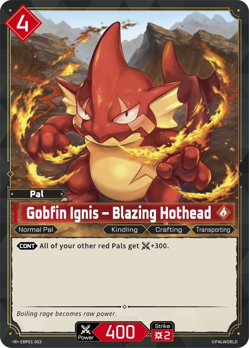 Image for Gobfin Ignis - Blazing Hothead (EBP01-003) (BP01) - Palworld OFFICIAL CARD GAME
