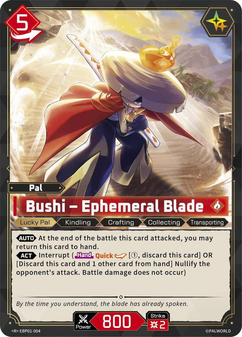 Image for Bushi - Ephemeral Blade (EBP01-004) (BP01) - Palworld OFFICIAL CARD GAME