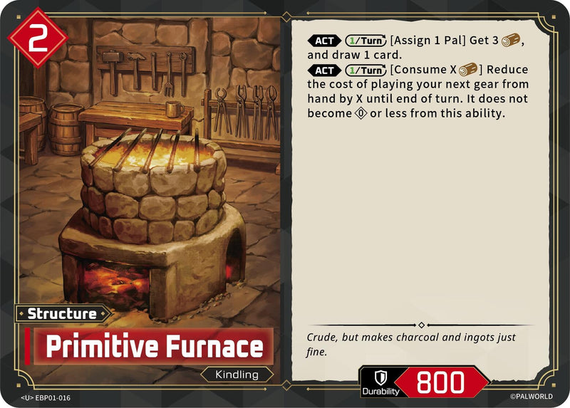 Image for Primitive Furnace (EBP01-016) (BP01) - Palworld OFFICIAL CARD GAME