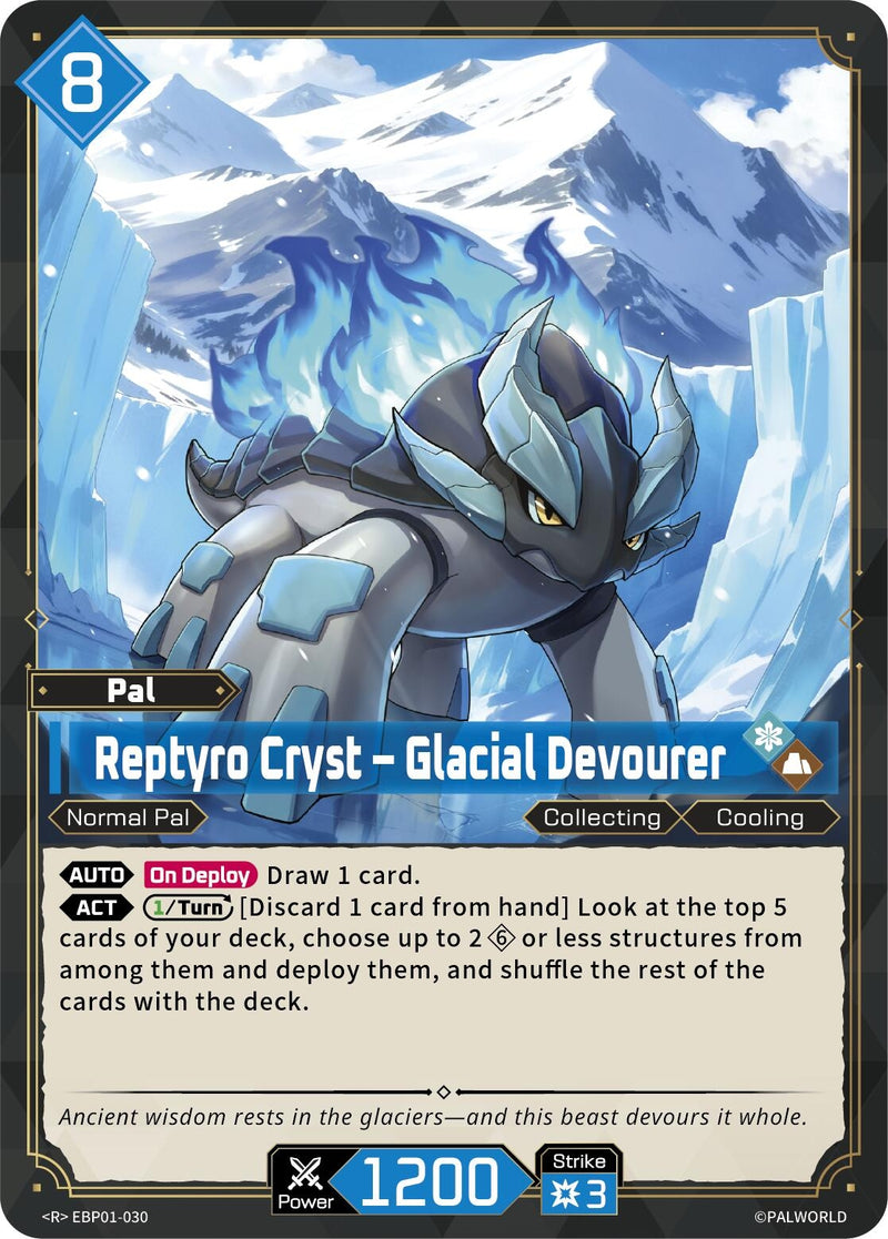 Image for Reptyro Cryst - Glacial Devourer (EBP01-030) (BP01) - Palworld OFFICIAL CARD GAME