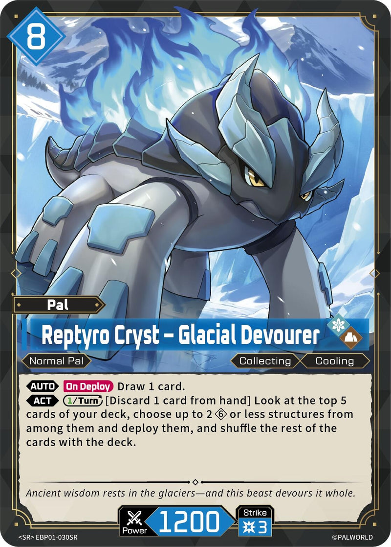 Image for Reptyro Cryst - Glacial Devourer (SR) (EBP01-030SR) (BP01) - Palworld OFFICIAL CARD GAME