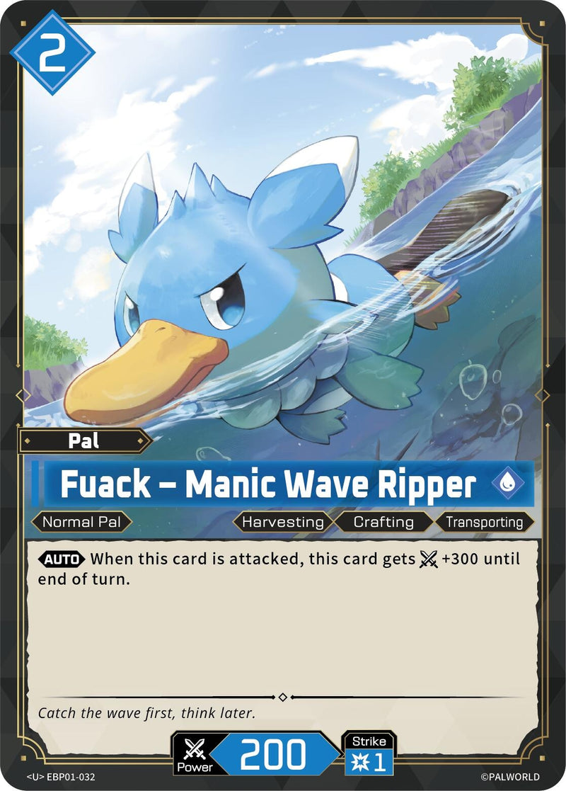 Image for Fuack - Manic Wave Ripper (EBP01-032) (BP01) - Palworld OFFICIAL CARD GAME