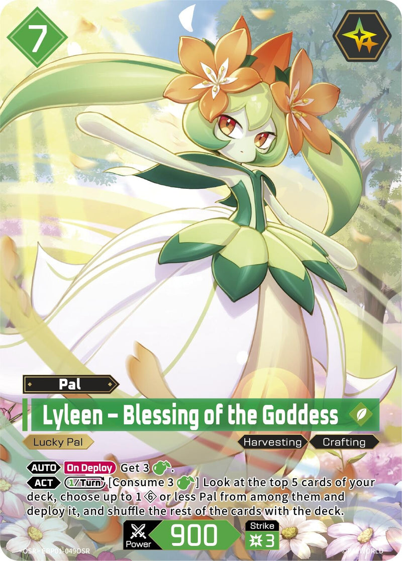 Image for Lyleen - Blessing of the Goddess (OSR) (EBP01-049OSR) (BP01) - Palworld OFFICIAL CARD GAME