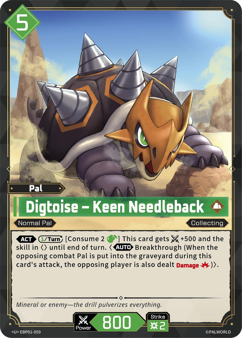 Image for Digtoise - Keen Needleback (EBP01-059) (BP01) - Palworld OFFICIAL CARD GAME