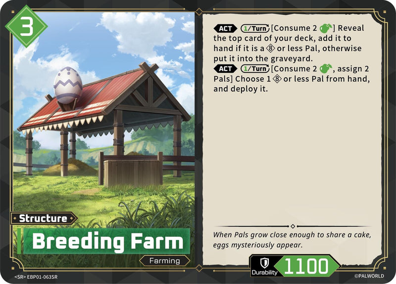 Image for Breeding Farm (SR) (EBP01-063SR) (BP01) - Palworld OFFICIAL CARD GAME