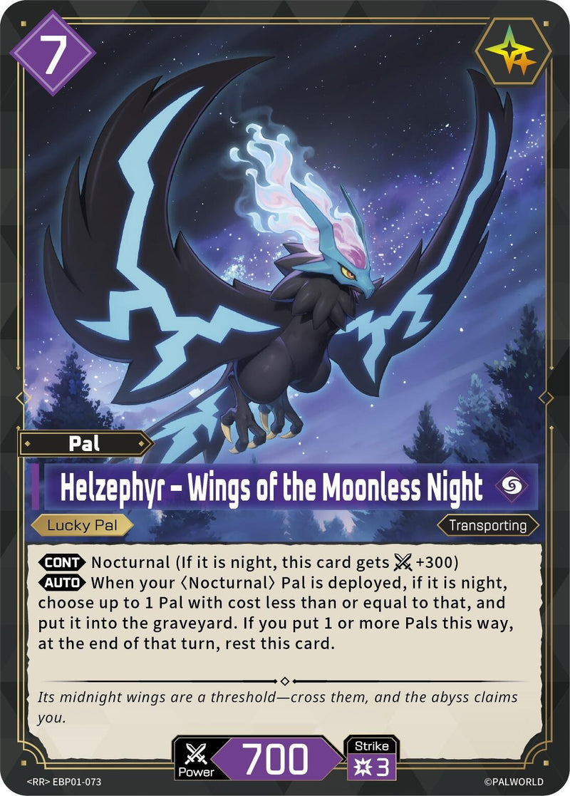 Image for Helzephyr - Wings of the Moonless Night (EBP01-073) (BP01) - Palworld OFFICIAL CARD GAME