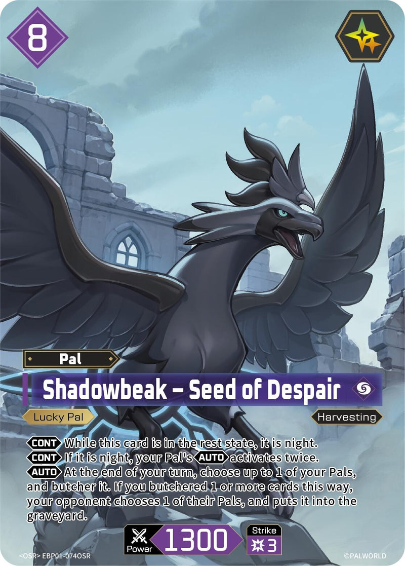 Image for Shadowbeak - Seed of Despair (OSR) (EBP01-074OSR) (BP01) - Palworld OFFICIAL CARD GAME