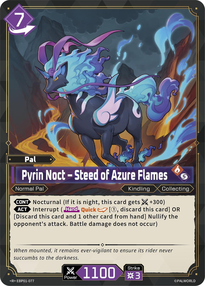 Image for Pyrin Noct - Steed of Azure Flames (EBP01-077) (BP01) - Palworld OFFICIAL CARD GAME