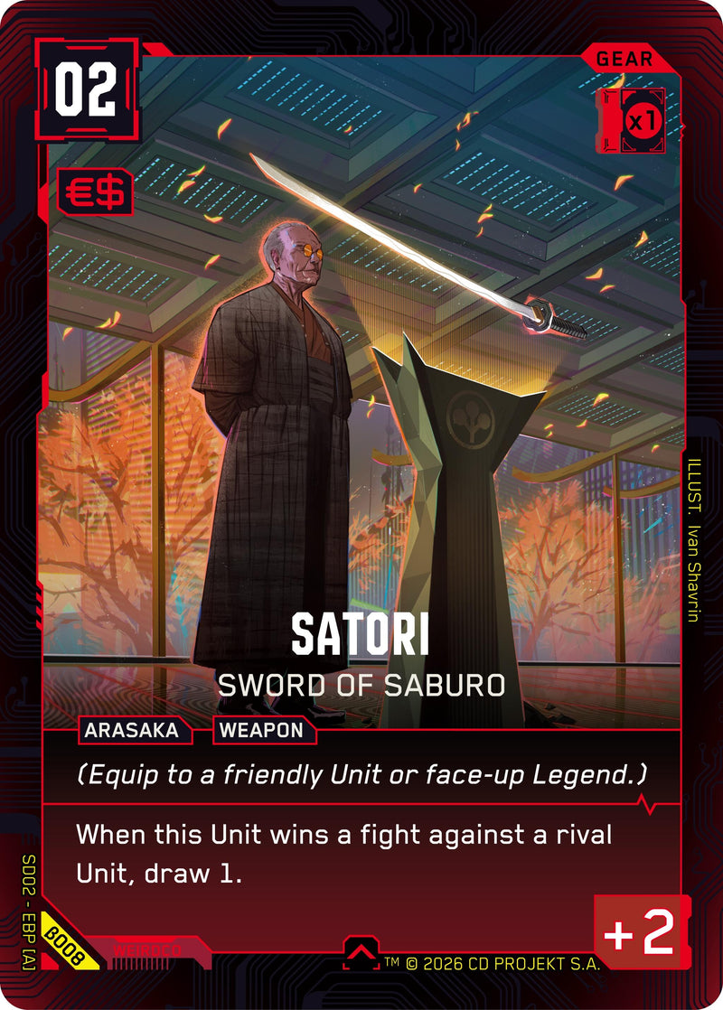 Image for Satori - Sword of Saburo (B008) - Cyberpunk TCG