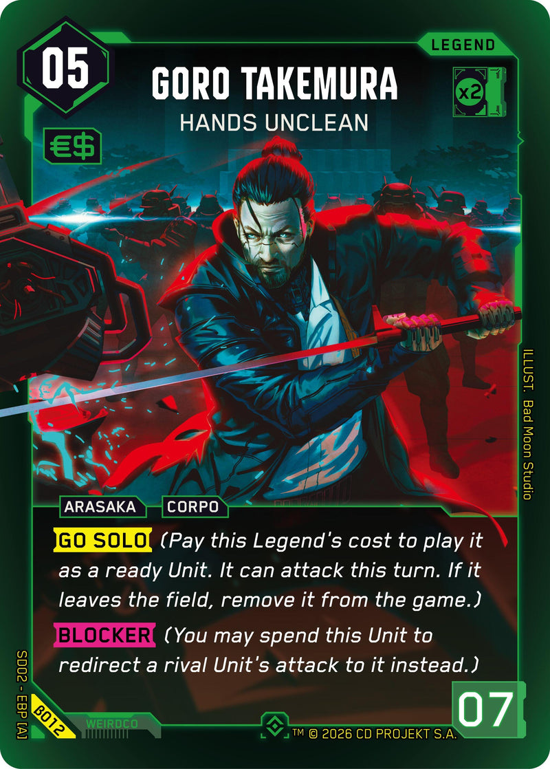 Image for Goro Takemura - Hands Unclean (B012) - Cyberpunk TCG