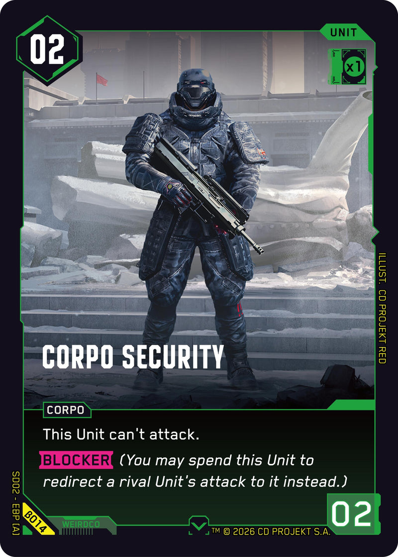 Image for Corpo Security (B014) - Cyberpunk TCG
