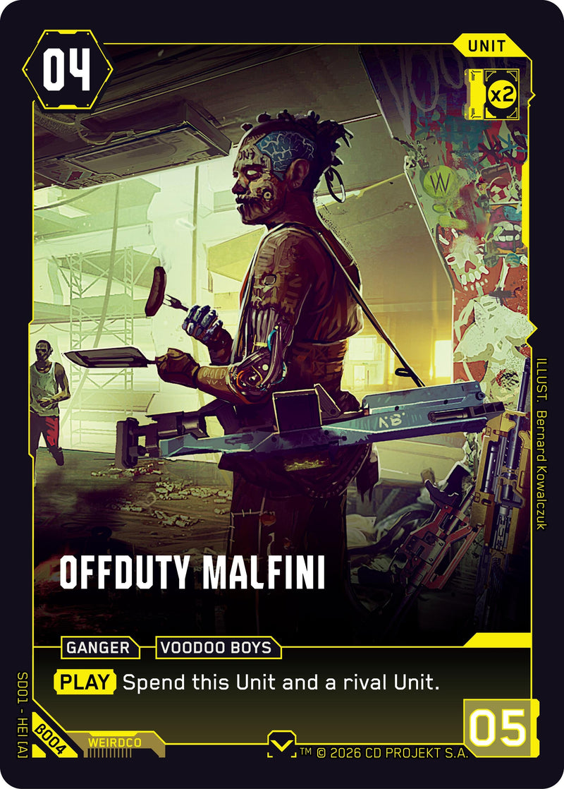 Image for Offduty Malfini (B004) - Cyberpunk TCG
