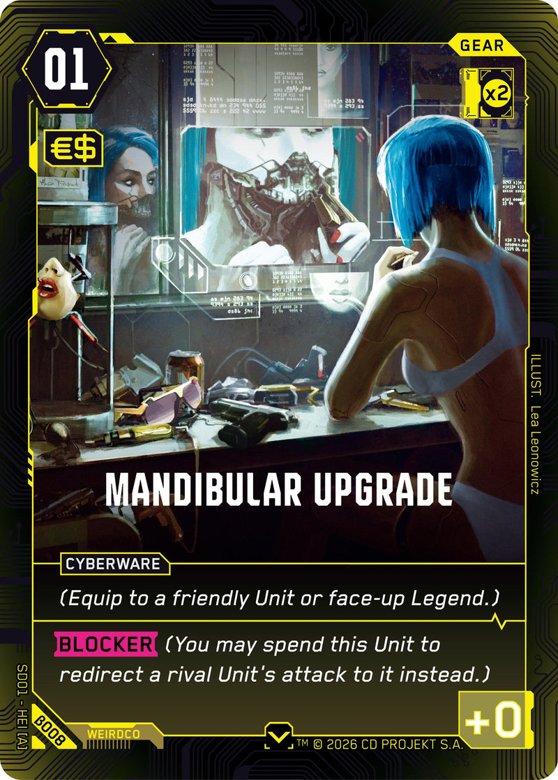 Image for Mandibular Upgrade (B008) - Cyberpunk TCG