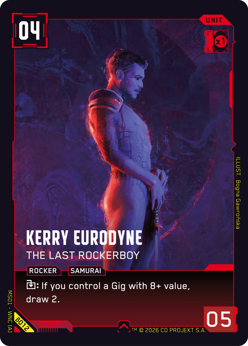 Image for Kerry Eurodyne - The Last Rockerboy (B012) - Cyberpunk TCG