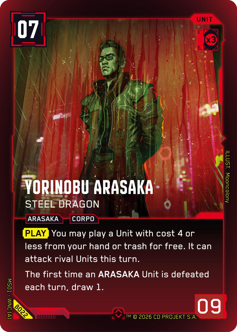 Image for Yorinobu Arasaka - Steel Dragon (B022) - Cyberpunk TCG