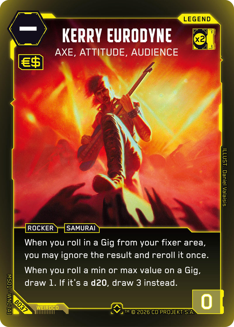 Image for Kerry Eurodyne - Axe, Attitude, Audience (Rare) (B037) - Cyberpunk TCG