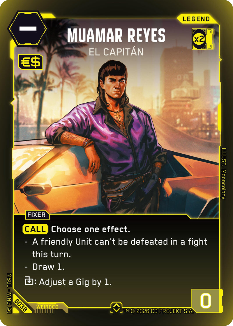 Image for Muamar Reyes - El Capitan (Rare) (B038) - Cyberpunk TCG