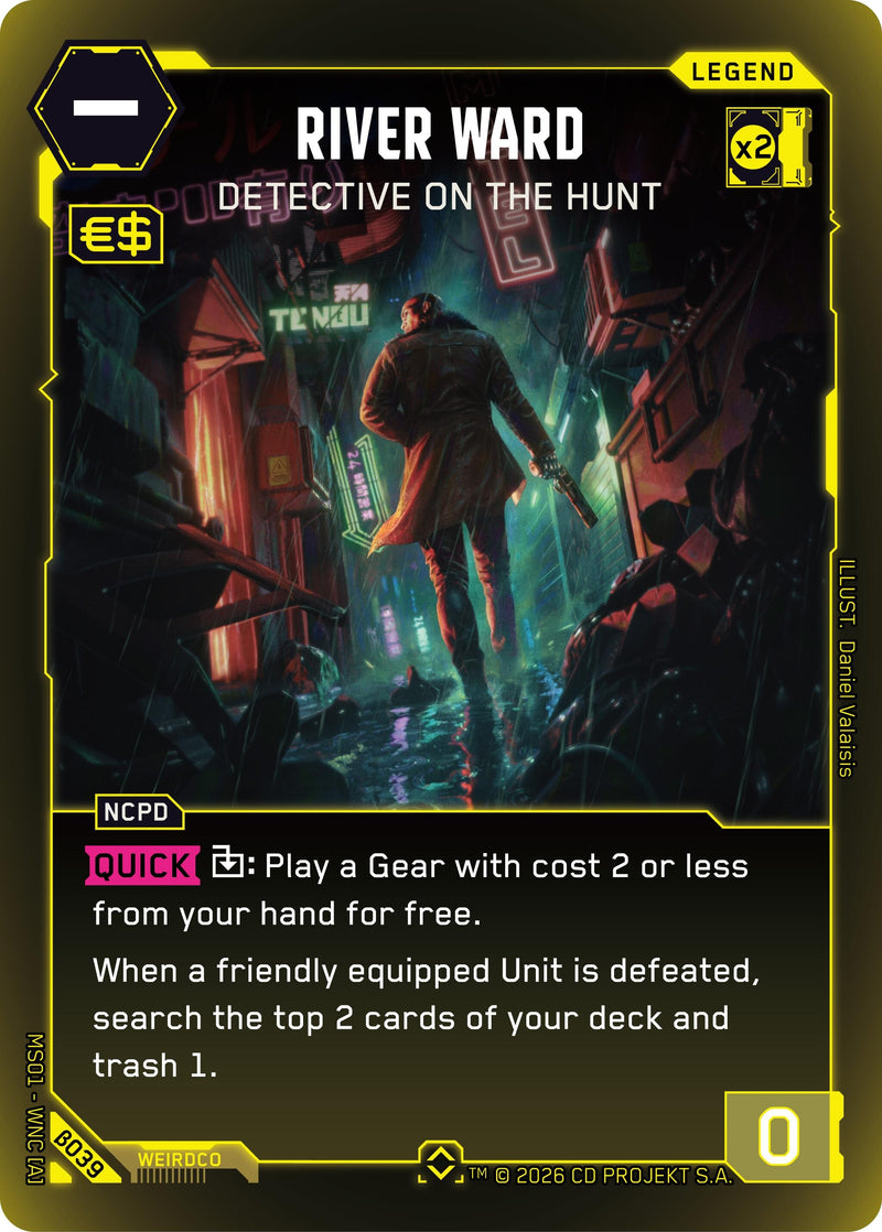 Image for River Ward - Detective on the Hunt (Rare) (B039) - Cyberpunk TCG