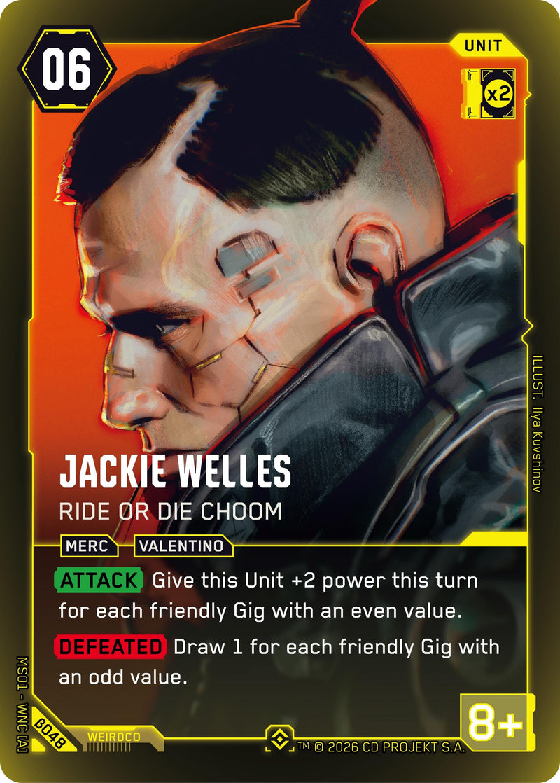 Image for Jackie Welles - Ride or Die Choom (B048) - Cyberpunk TCG