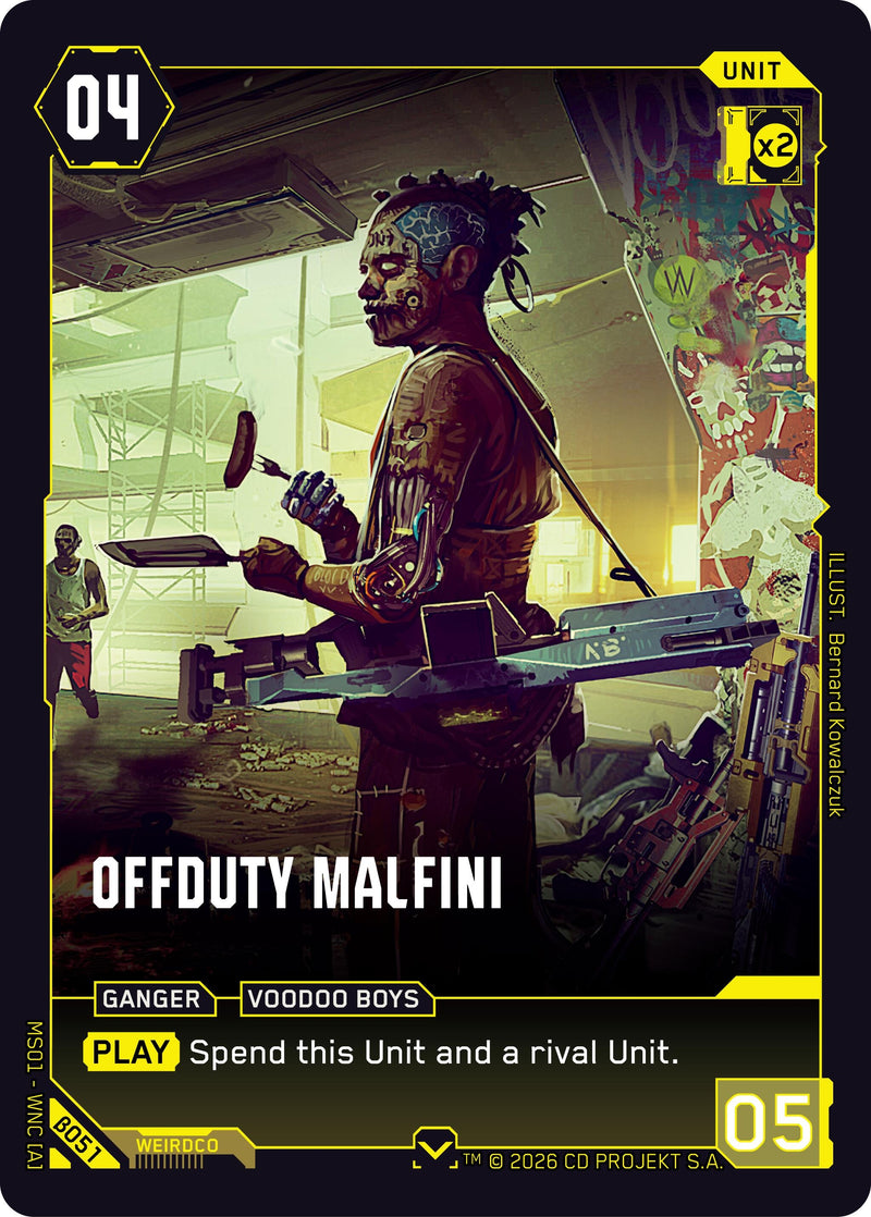 Image for Offduty Malfini (B051) - Cyberpunk TCG
