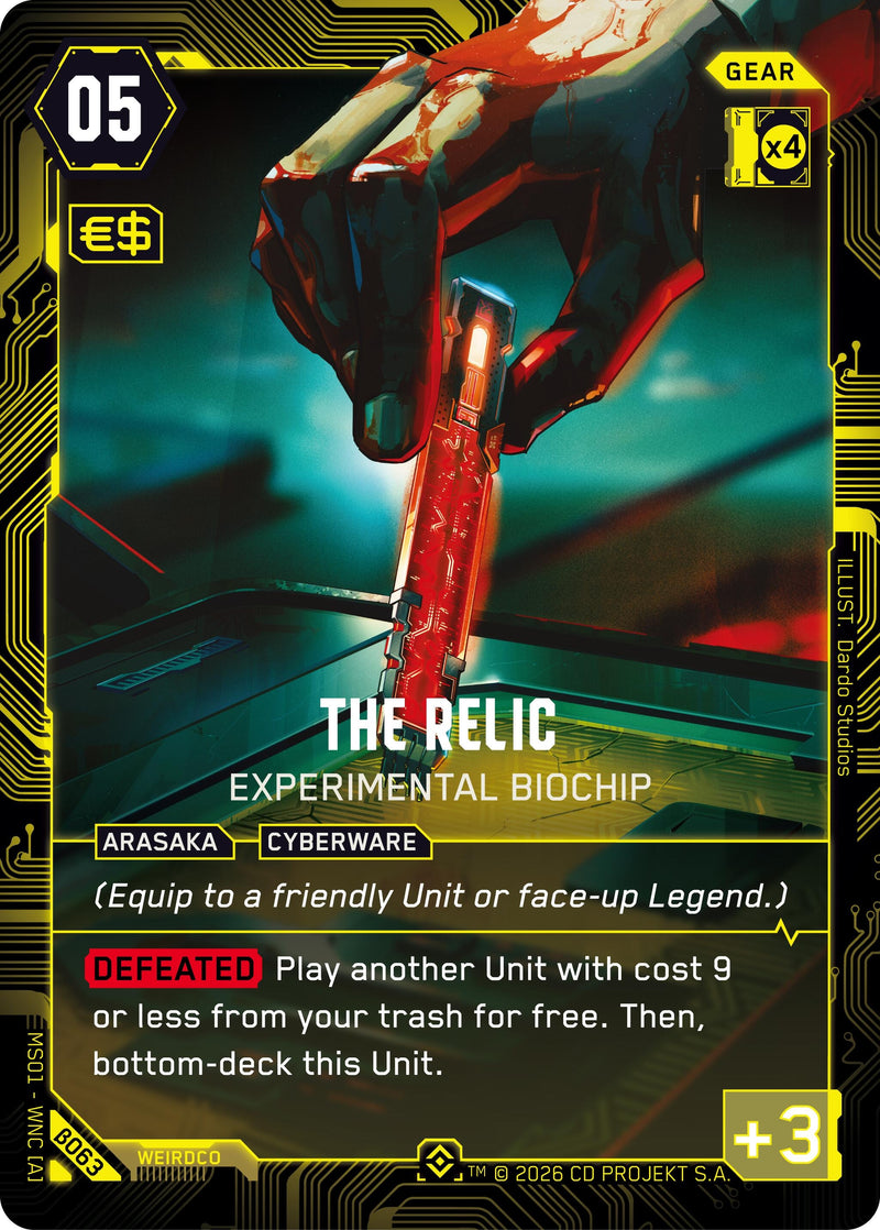 Image for The Relic - Experimental Biochip (Epic) (B063) - Cyberpunk TCG