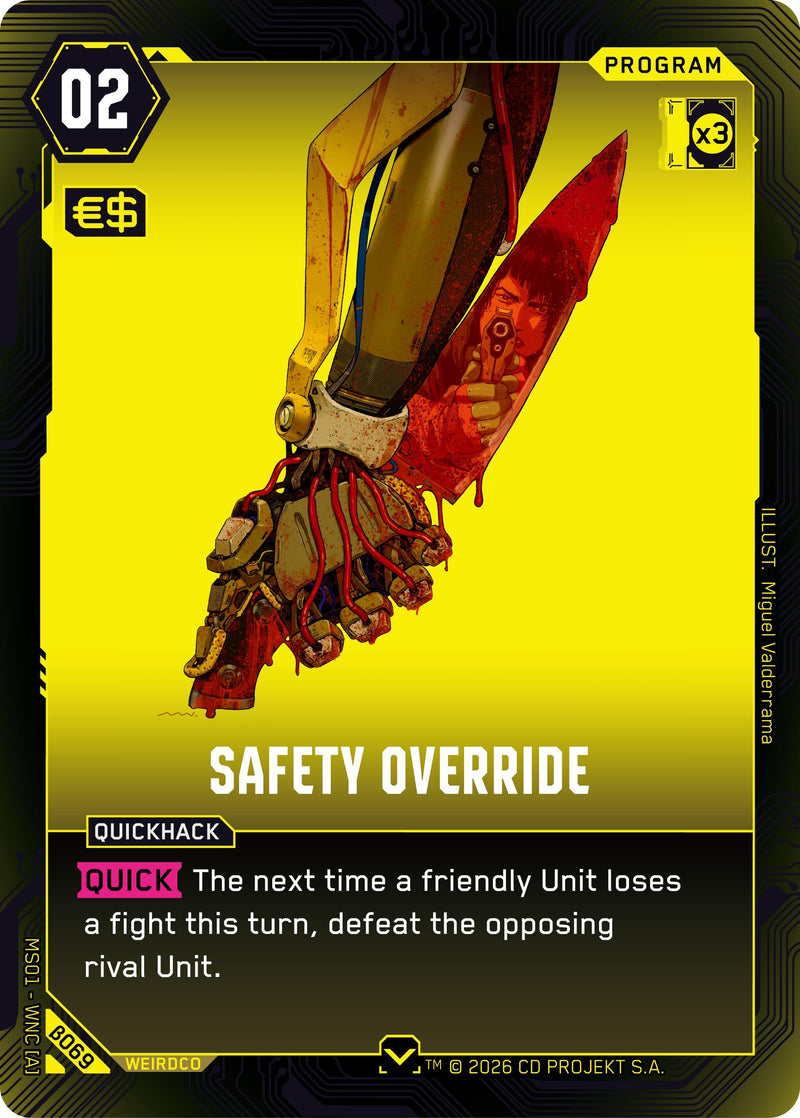Image for Safety Override (B069) - Cyberpunk TCG