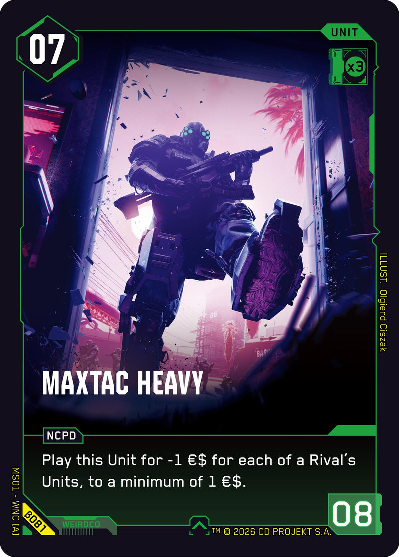 Image for MaxTac Heavy (B081) - Cyberpunk TCG