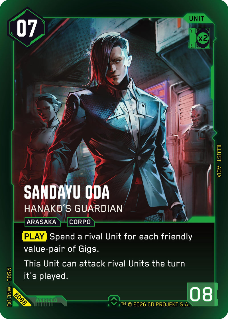 Image for Sandayu Oda - Hanako's Guardian (Rare) (B088) - Cyberpunk TCG