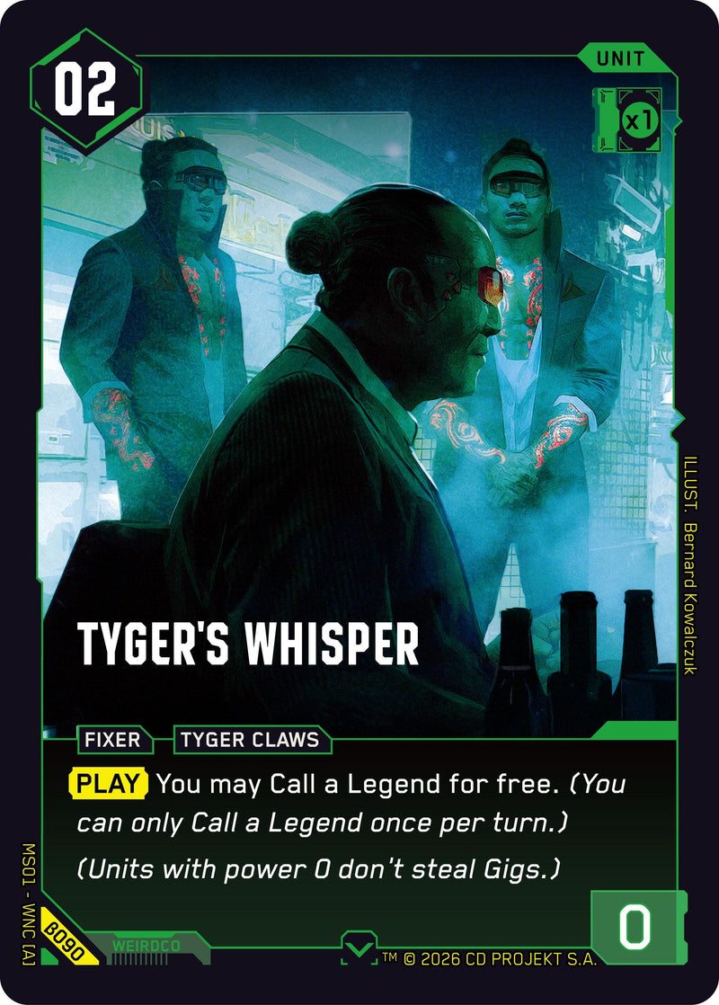 Image for Tyger's Whisper (B090) - Cyberpunk TCG