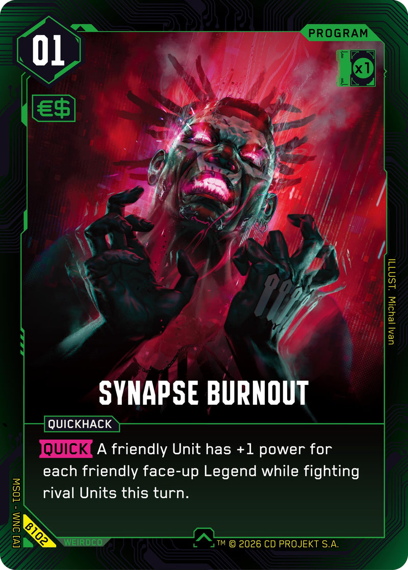 Image for Synapse Burnout (B102) - Cyberpunk TCG