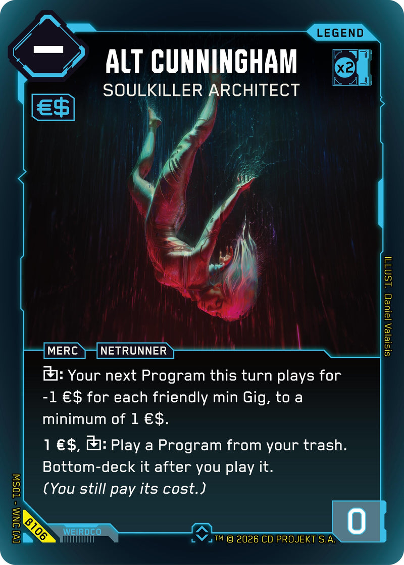 Image for Alt Cunningham - Soulkiller Architect (Rare) (B106) - Cyberpunk TCG