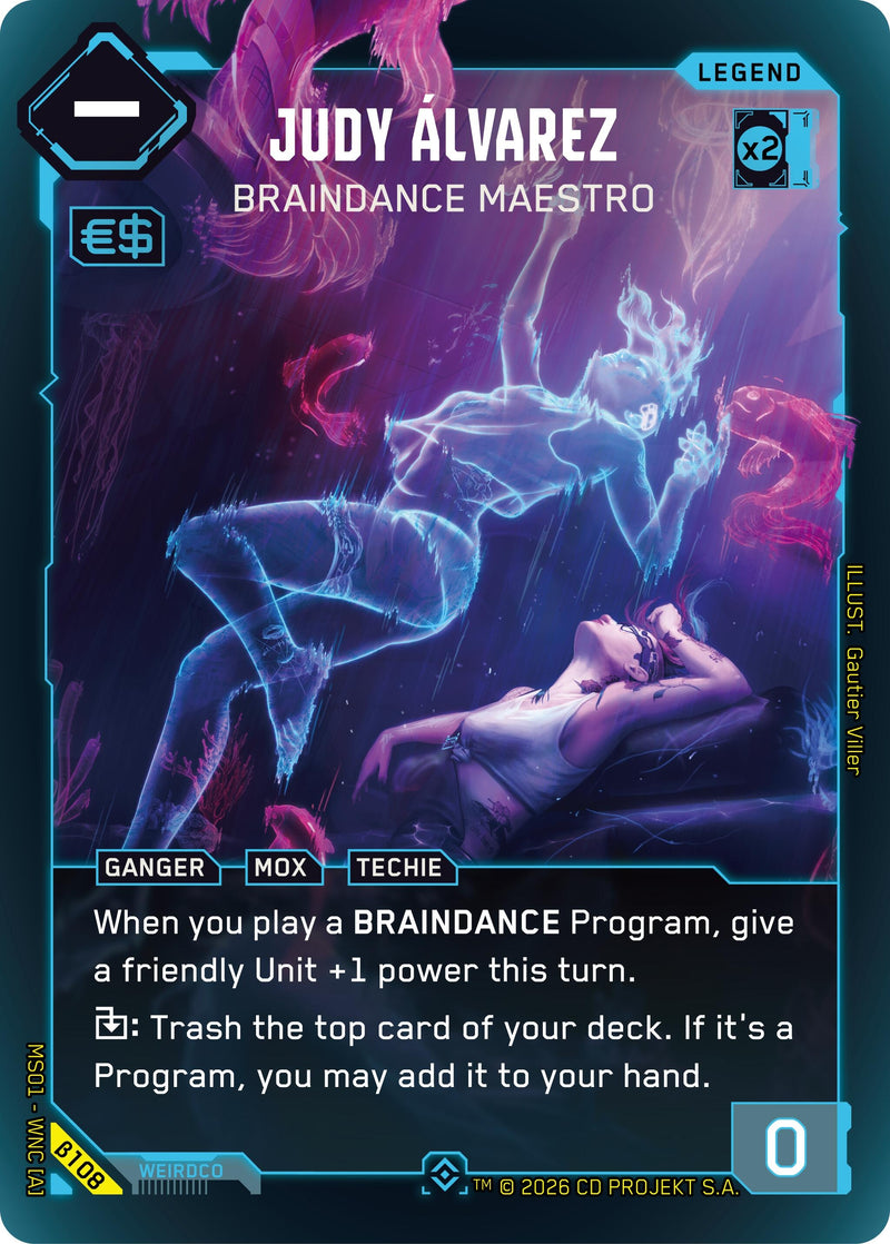 Image for Judy Alvarez - Braindance Maestro (Epic) (B108) - Cyberpunk TCG