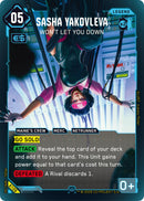Image for Sasha Yakovleva - Won't Let You Down (Secret) (B109) - Cyberpunk TCG