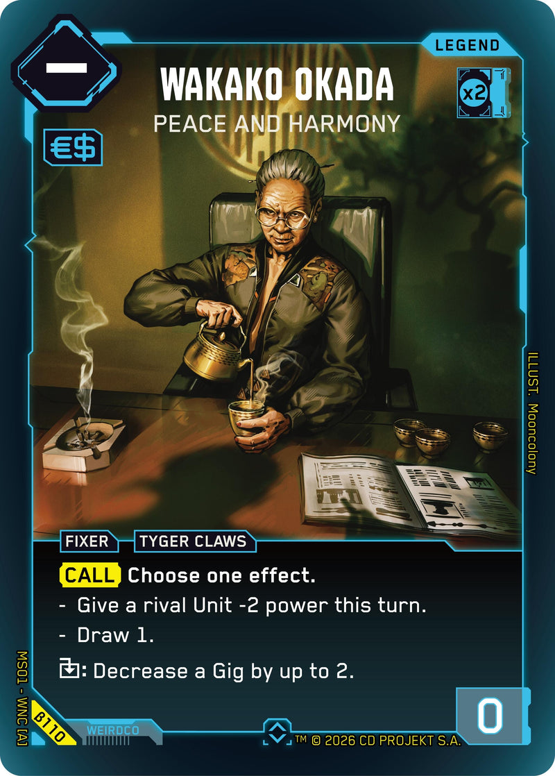 Image for Wakako Okada - Peace and Harmony (Rare) (B110) - Cyberpunk TCG