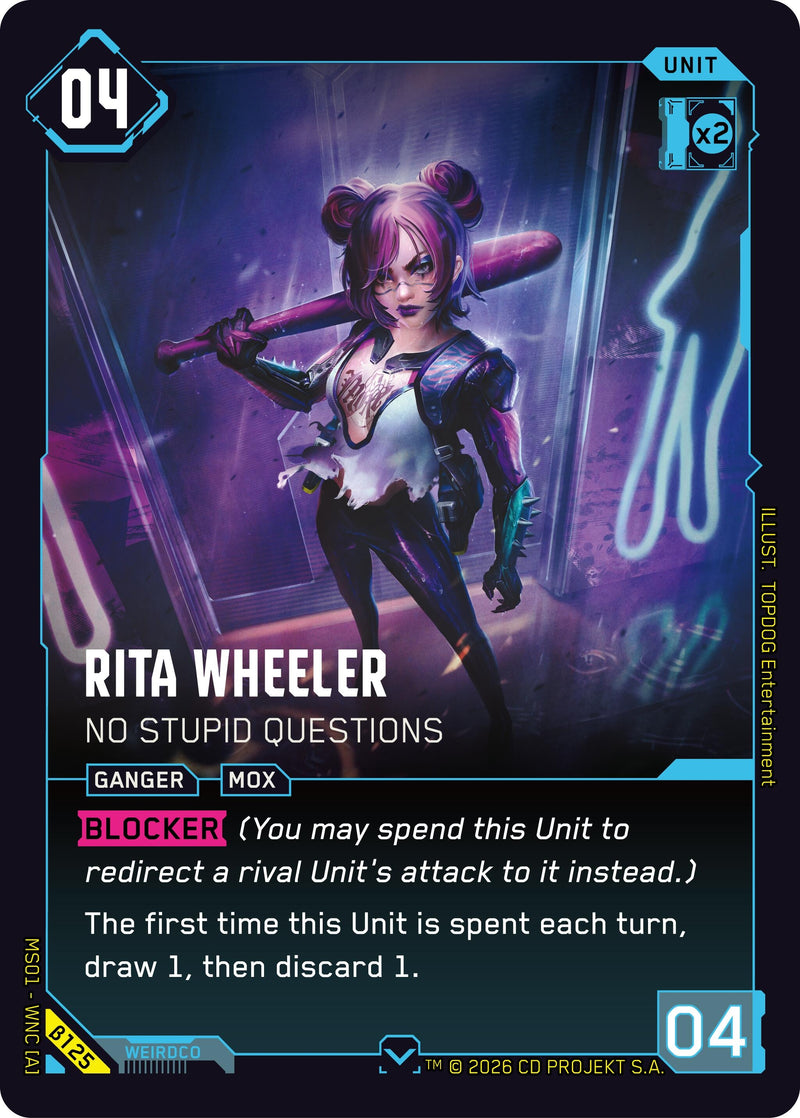 Image for Rita Wheeler - No Stupid Questions (B125) - Cyberpunk TCG
