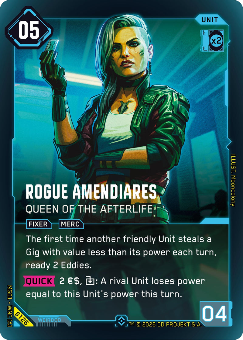 Image for Rogue Amendiares - Queen of the Afterlife (Epic) (B126) - Cyberpunk TCG