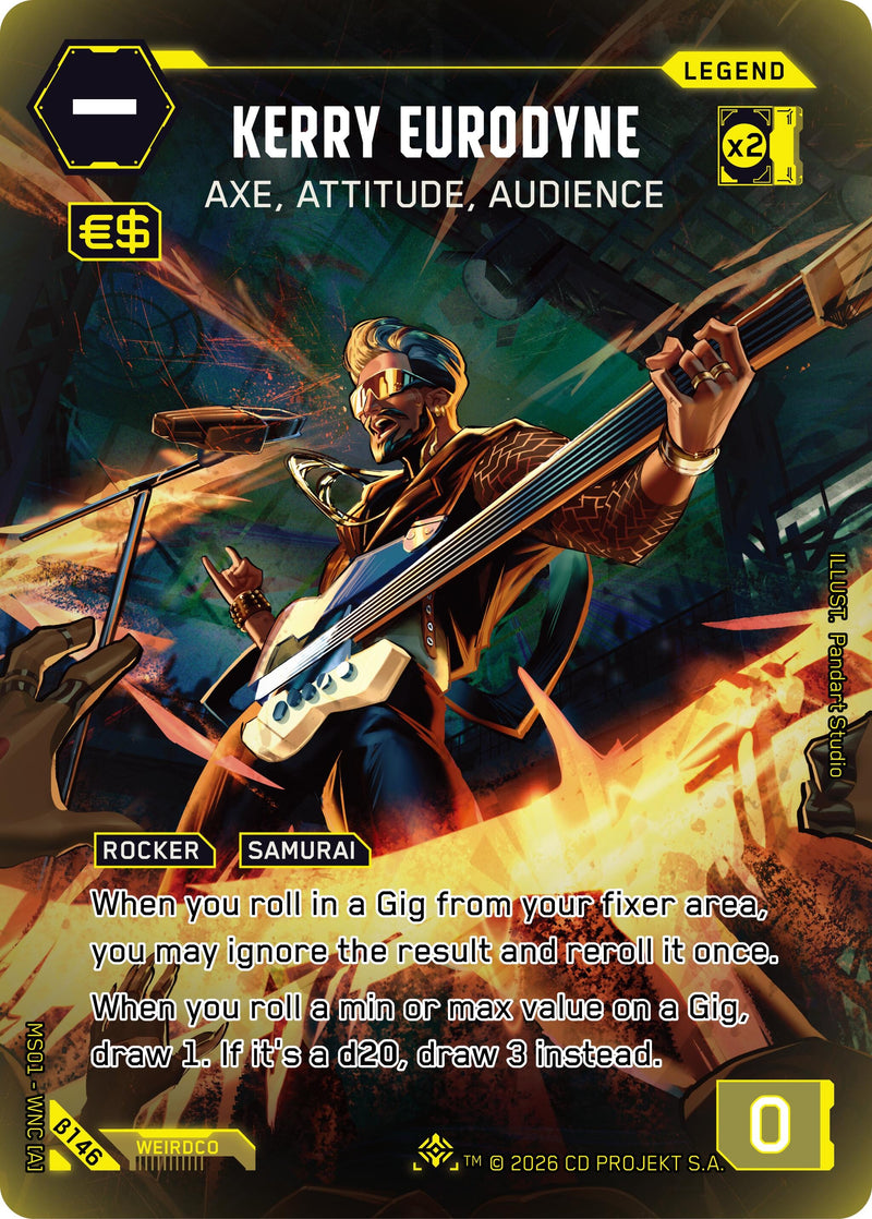 Image for Kerry Eurodyne - Axe, Attitude, Audience (ILegend) (B146) - Cyberpunk TCG
