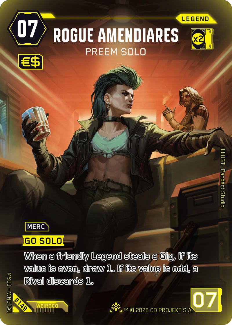 Image for Rogue Amendiares - Preem Solo (ILegend) (B149) - Cyberpunk TCG