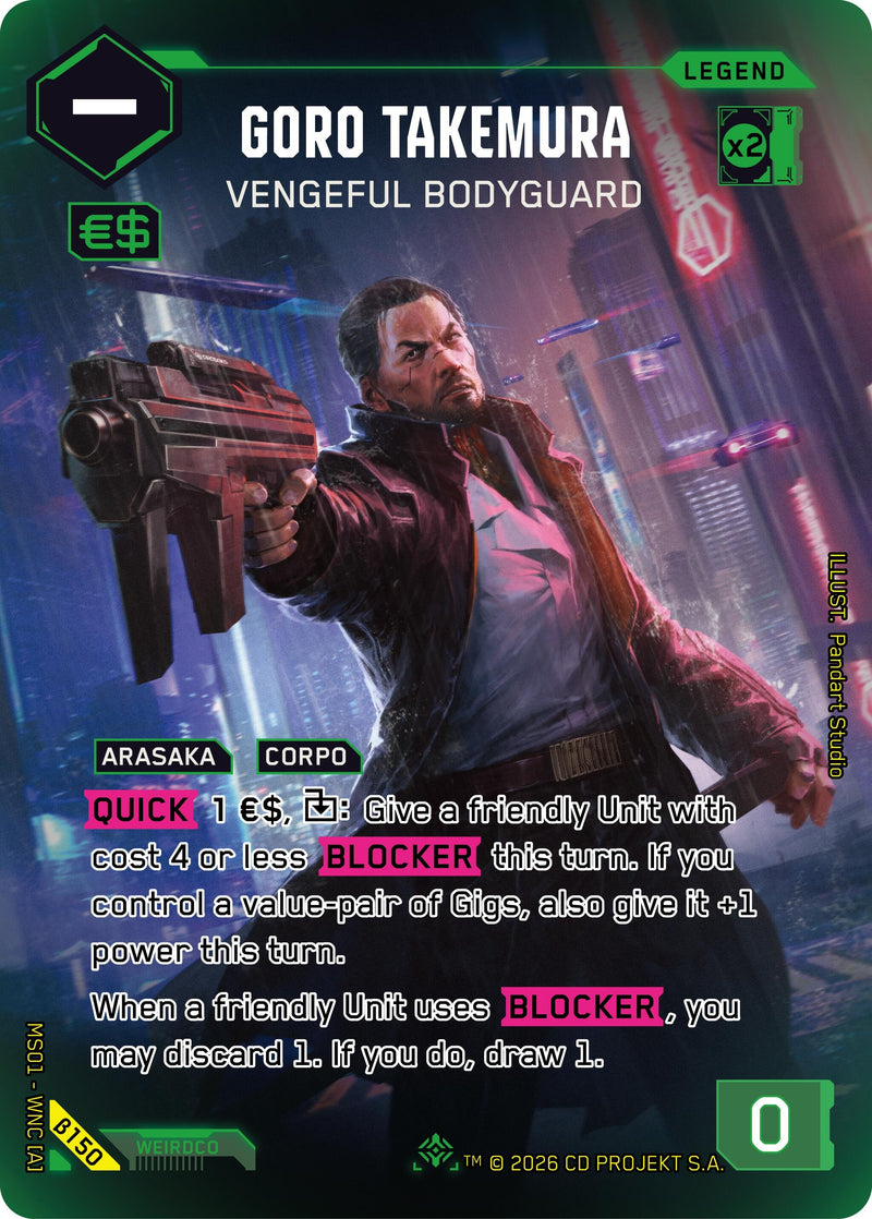 Image for Goro Takemura - Vengeful Bodyguard (ILegend) (B150) - Cyberpunk TCG