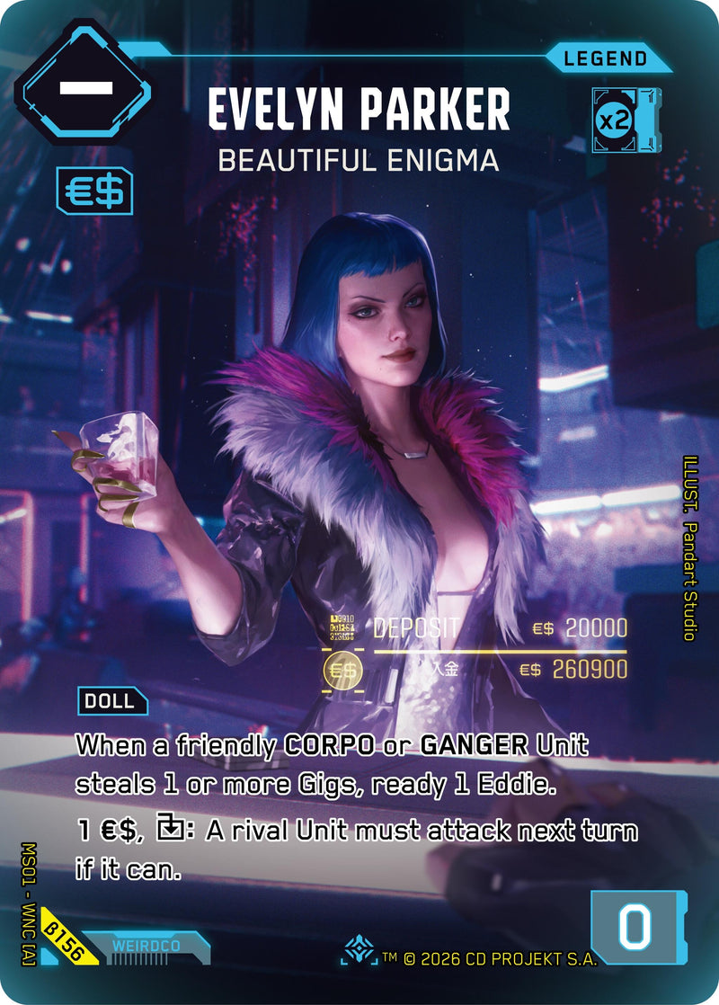 Image for Evelyn Parker - Beautiful Enigma (ILegend) (B156) - Cyberpunk TCG
