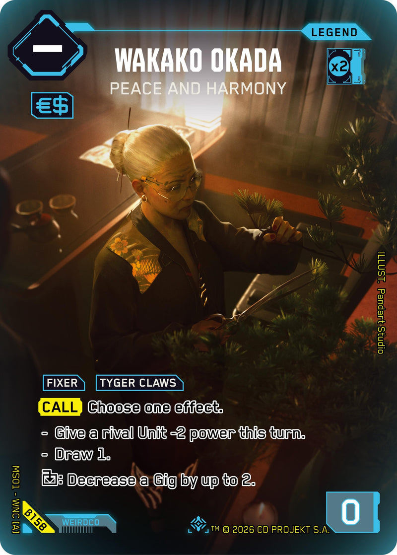 Image for Wakako Okada - Peace and Harmony (ILegend) (B158) - Cyberpunk TCG