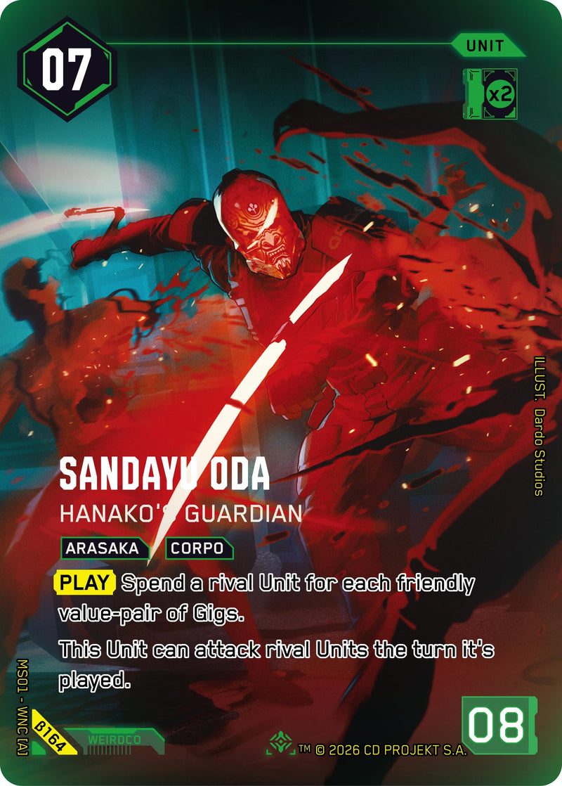 Image for Sandayu Oda - Hanako's Guardian (IO) (B164) - Cyberpunk TCG